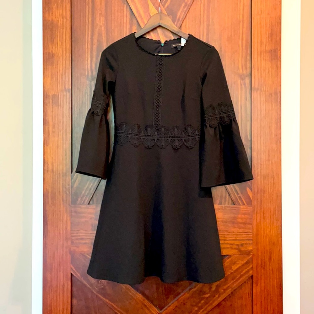 Fun bell sleeve little black dress